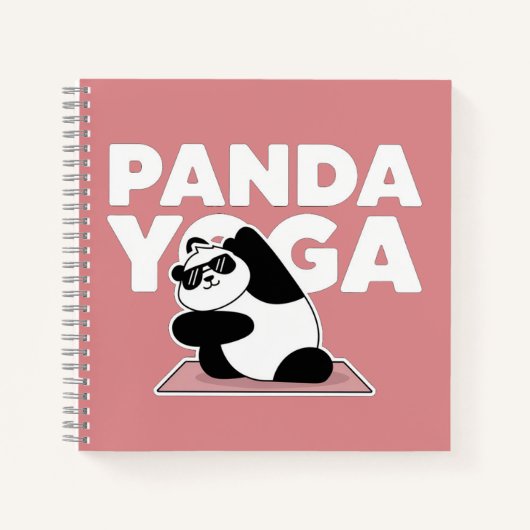 Grappige panda yoga notitieboek (Voorkant)
