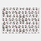 Grappige pandabeer Doodle Inpakpapier Vel (Voorkant 2)