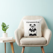 Grappige Pandamonium Panda Cartoon, Schattigee Str Kussen (Stoel)