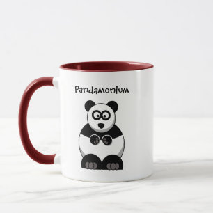 Grappige Pandamonium Panda Cartoon, Schattigee Str Mok