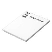 Grappige Pandamonium Panda Cartoon, Schattigee Str Notitieblok (Linkerzijde)