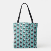 Grappige Pandamonium Panda Cartoon, Schattigee Str Tote Bag (Achterkant)