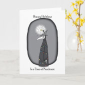 Grappige pandemische kerstpest dokter vakantie kaart (Gele Bloem)