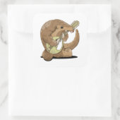 Grappige pangolin vierkante sticker (Tas)