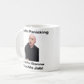 Grappige Paniek Mok Grappige Koffiebeker Werk Humo (Voorkant links)