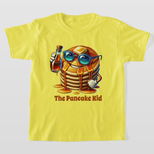 Grappige pannenkoek kind tekst toevoegen t-shirt (Laagn)