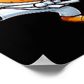 Grappige Pannenkoek Pan Karate Taekwondo Kick Boys Poster (Hoek)