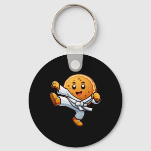 Grappige Pannenkoek Pan Karate Taekwondo Kick Boys Sleutelhanger