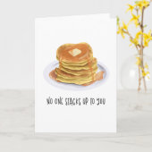 Grappige pannenkoeken Niemand stapelt zich op tot  Kaart (Gele Bloem)