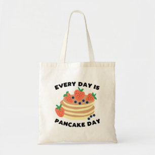 Grappige pannenkoeken slogan canvas tas