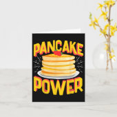Grappige pannenkoekenkracht kaart (Gele Bloem)