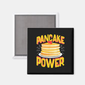 Grappige pannenkoekenkracht magneet (Voorkant / Achterkant)