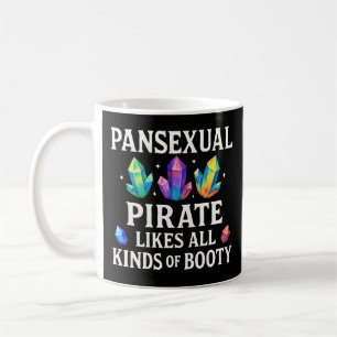 Grappige pansexuele piratenachterwerk grap design koffiemok