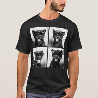 Grappige panters met zonnebril katachtige dieren t-shirt