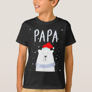 Grappige papa beer kerst Sint hoed koppels familie T-shirt