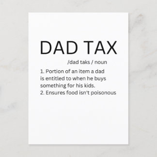 Grappige papa belasting briefkaart