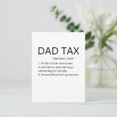 Grappige papa belasting briefkaart (Staand voorkant)