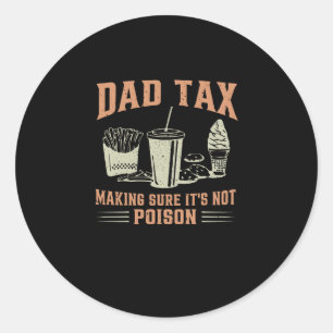 Grappige papa belasting om ervoor te zorgen dat he ronde sticker