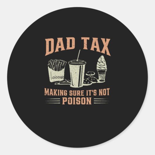 Grappige papa belasting om ervoor te zorgen dat he ronde sticker (Voorkant)