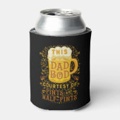 Grappige papa Bod Bier Pints Vaders Dag Monogramme Blikjeskoeler (Blikje Voorkant)