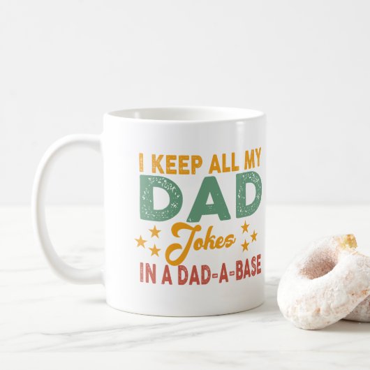 Grappige papa cadeau Joke-liefhebbende vaders Koffiemok (Met donut)