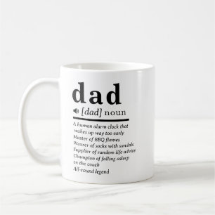 Grappige papa definitie op maat koffiemok