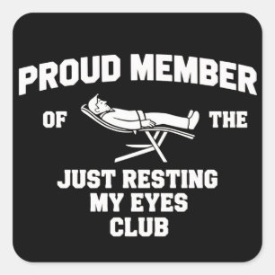 Grappige papa die gewoon mijn ogen rust geeft Vade Vierkante Sticker