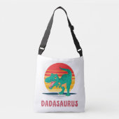 Grappige papa dinosaurus Dadasaurus T-Rex vaders Crossbody Tas (Voorkant)