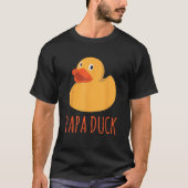 Grappige Papa Duck Rubber Ducky Familie Matching V T-shirt (Voorkant)