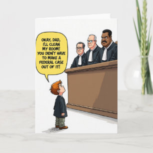 Grappige papa federale zaak kaart