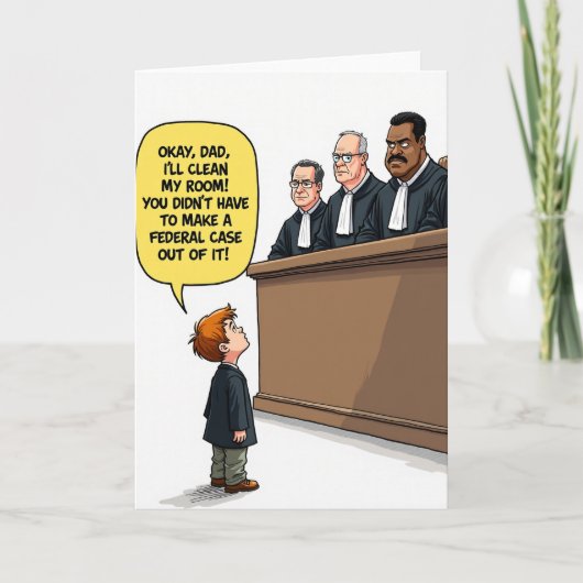 Grappige papa federale zaak kaart (Voorkant)