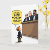 Grappige papa federale zaak kaart (Gele Bloem)
