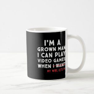 Grappige papa-gamer Ik kan videogames spelen als m Koffiemok