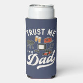 Grappige papa grap cadeau voor Vaderdag Mannen Sar Seltzer Blikjeskoeler (Seltzer Achterkant)