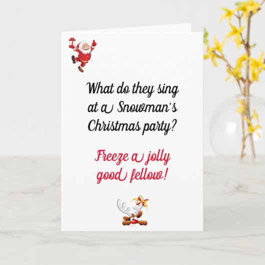 Grappige papa grap kerstkaart kaart (Gele Bloem)