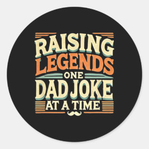 Grappige papa grap Shirt van Kinder Mannen Grappig Ronde Sticker