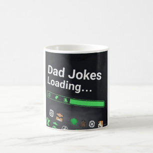 Grappige papa grappen laden voortgangsbalk koffiemok