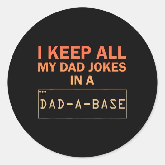 Grappige papa grapt ontwerp voor mannen papa datab ronde sticker (Voorkant)
