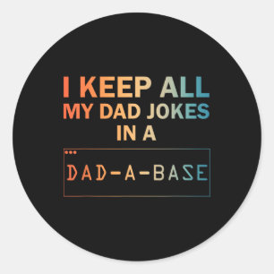 Grappige papa grapt ontwerp voor mannen papa datab ronde sticker