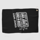 Grappige papa grapt vaders dag cadeau voor papa golfhanddoek (Horizontaal)