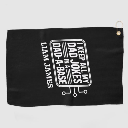 Grappige papa grapt vaders dag cadeau voor papa golfhanddoek (Horizontaal)