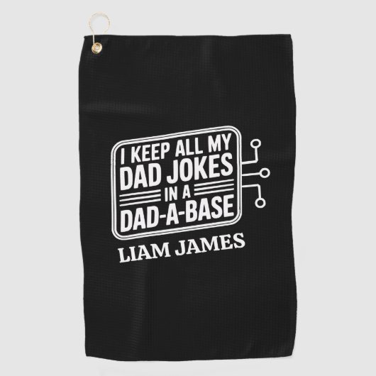 Grappige papa grapt vaders dag cadeau voor papa golfhanddoek (Voorkant)