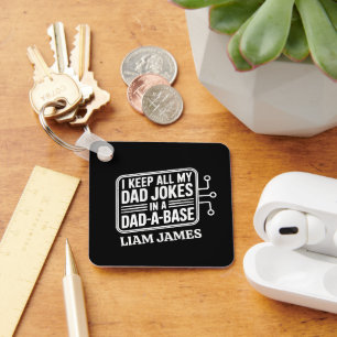 Grappige papa grapt vaders dag cadeau voor papa sleutelhanger