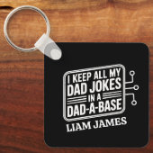 Grappige papa grapt vaders dag cadeau voor papa sleutelhanger (Voorkant)