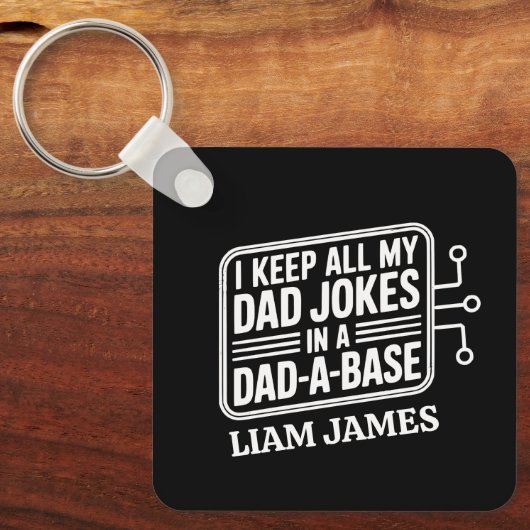 Grappige papa grapt vaders dag cadeau voor papa sleutelhanger (Voorkant)