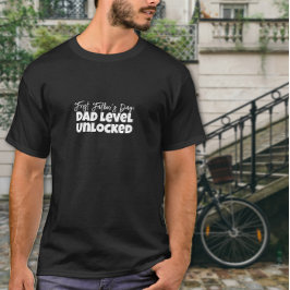 Grappige papa ironische slogan voor eerste vaderda t-shirt