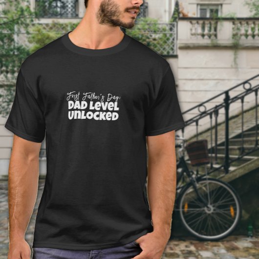 Grappige papa ironische slogan voor eerste vaderda t-shirt