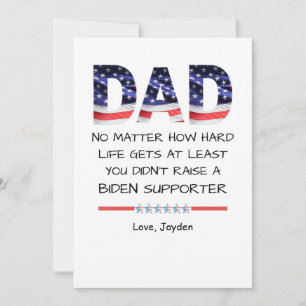 Grappige papa, je hebt geen liberaal opgevoed kaart