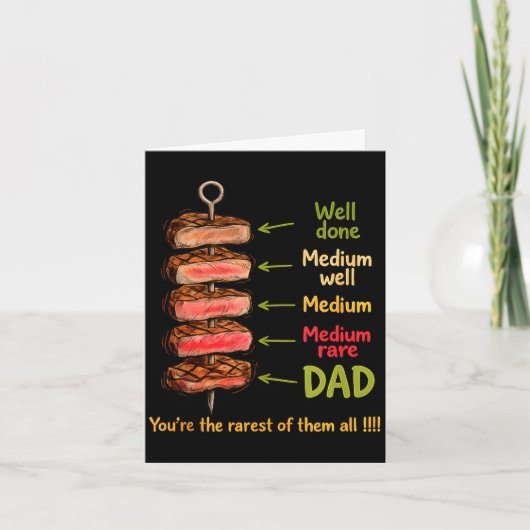 Grappige papa, jij bent de zeldzaamste BBQ-vaderda Kaart (Voorkant)
