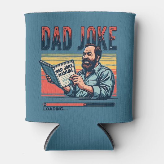 Grappige papa Joke Retro Humor esthetiek Blikjeskoeler (Voorkant)